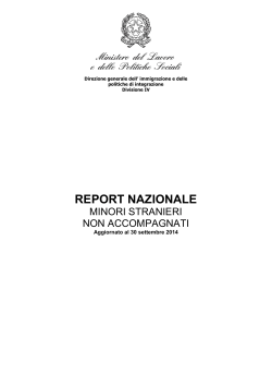 REPORT NAZIONALE - Ministero del Lavoro e delle Politiche Sociali