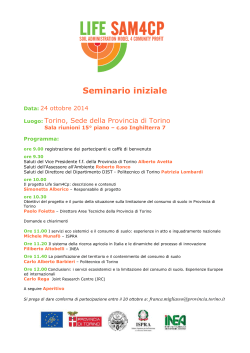 Programma - Provincia di Torino