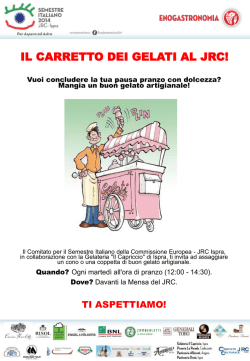 IL CARRETTO DEI GELATI AL JRC!