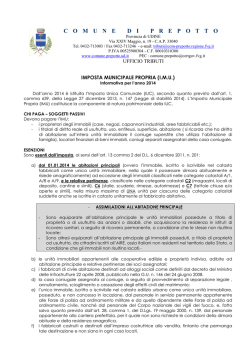 informativa IMU 2014 - Comune di Prepotto