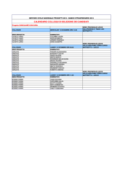 calendario programmato