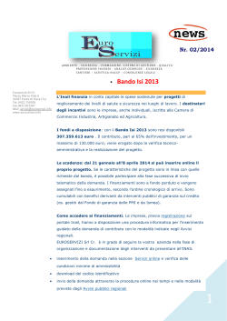 Bando Isi 2013 - euroservizi.info