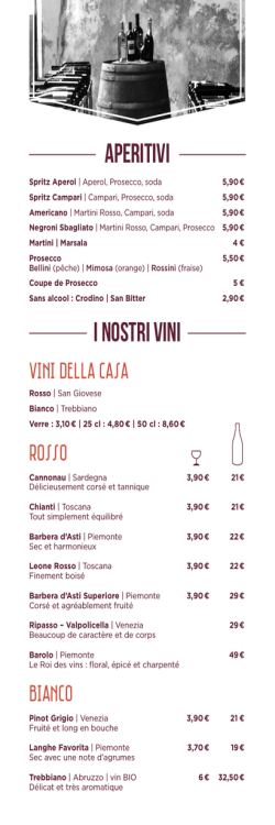 I NOSTRI VINI APERITIVI