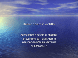 ITALIANO E ARABO IN CONTATTO