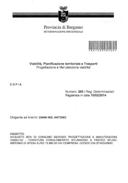 Provincia di Bergamo - Delibere di giunta e consiglio