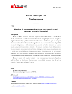 Swarm Joint Open Lab Thesis proposal Title