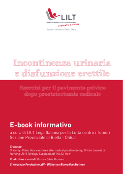 Incontinenza urinaria e disfunzione erettile