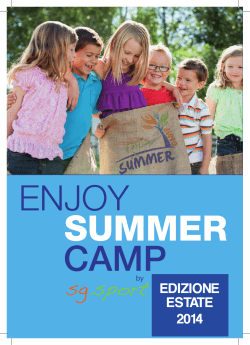 Scarica la brochure Enjoy Camp 2014