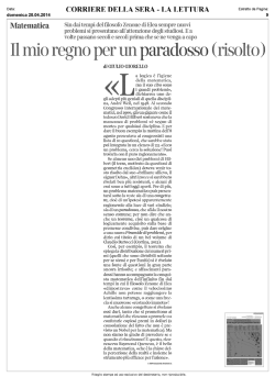 Il mio regno per un paradosso (risolto)