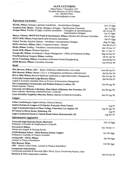 Curriculum Vitae - Università degli Studi del Sannio