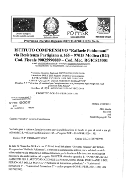 ISTITUTO COMPRENSIVO &ldquo;Raffaele Poidomani&rdquo; via Resistenza