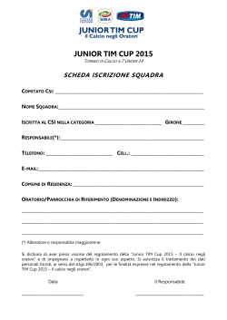 JUNIOR TIM CUP 2015