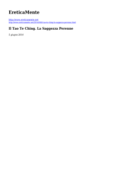 Il Tao Te Ching. La Saggezza Perenne