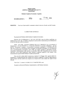 Regione Liguria - Deliberazione