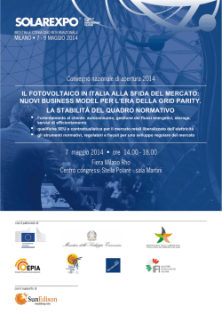 il fotovoltaico in italia alla sfida del mercato
