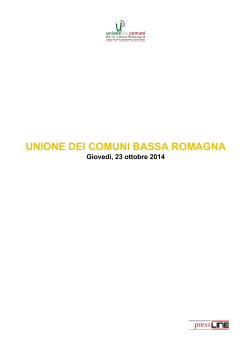 23 ottobre 2014 - Unione dei Comuni della Bassa Romagna