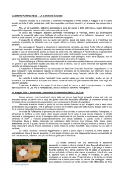 LA VARIANTE SALNES Abbiamo iniziato, io e Giancarlo, il cammino