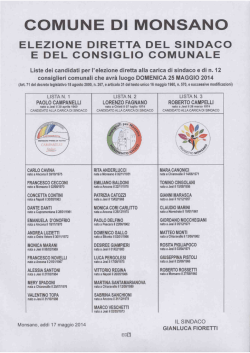 Liste candidati elezioni Comunali