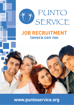 JOB RECRUITMENT - Punto Service