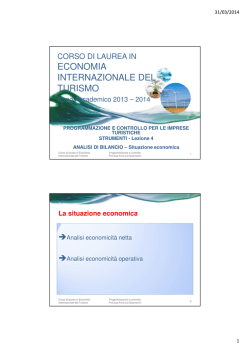 ECONOMIA INTERNAZIONALE DEL TURISMO