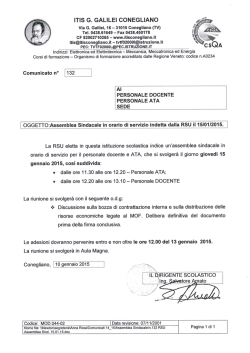 132 Comunicato Assemblea Sind. RSU del 16.01.15