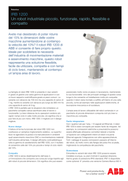 IRB 1200 Un robot industriale piccolo, funzionale, rapido