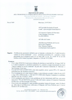 Graduatoria DEFINITIVA consorzio cimiteriale