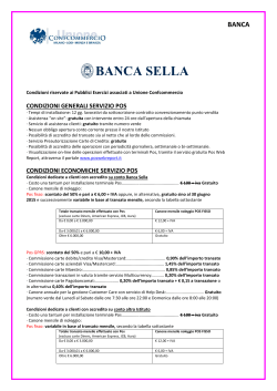 Banca Sella: Pubblici Esercizi - Unione del Commercio di Milano