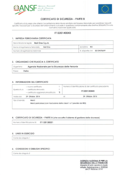 IT1220140043 - Agenzia Nazionale per la Sicurezza delle Ferrovie