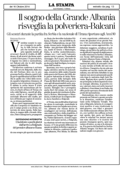 Il sogno della Grande Albania risveglia la