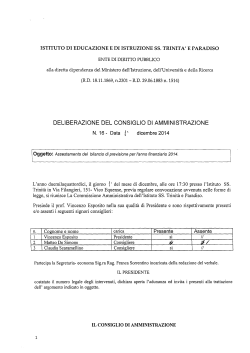 Delibera n.16 del 1 dicembre 2014
