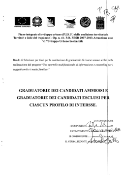 Graduatorie candidati ammessi (1)