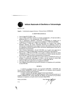 Decreto del Direttore Generale n. 237