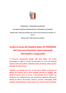 Scarica comunicato - concorso pianistico alessandro casagrande