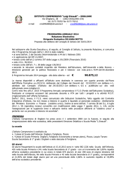 RELAZIONE ILLUSTRATIVA PROGRAMMA ANNUALE E.F.2014