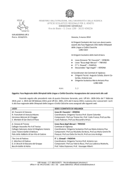 IUR.AOODRVE.Uff.5 Prot n. 3216/C27c Venezia, 5 marzo 2014 Ai