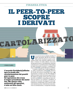 IL PEER-TO-PEER SCOPRE I DERIVATI #1 &bull; _