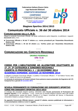 cu 36 2014-2015 - Comitato Regionale Campania
