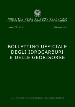 Anno LVIII N. 10 - Unmig - Ministero dello Sviluppo Economico