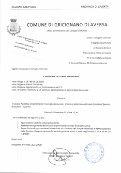 convocazione e O.d.G. - Comune di Gricignano di Aversa