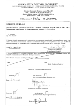 AZIENDA UNITA” SANITARIA LOCALE RIETI