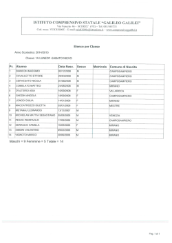 classi prime nievo - istituto comprensivo g.galilei