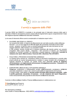 I servizi a supporto delle PMI