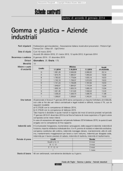 Gomma e plastica - Aziende industriali Schede contratti