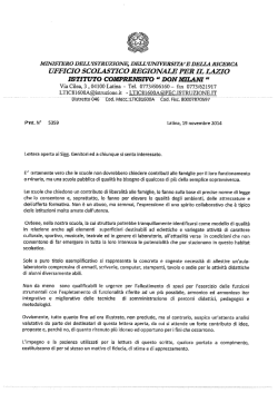 lettera in allegato - I.C. Don Milani Latina
