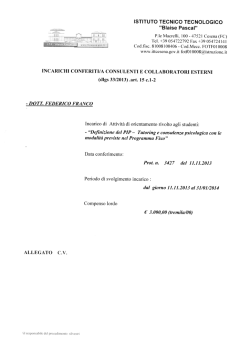 Incarico psicologo progetto Fixo