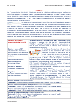 i progetti - Piattaforma scuola