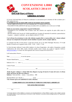 comunicato_convenzione2014 - Circolo UniCredit Banca di Roma