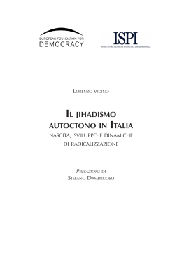 il jihadismo autoctono in italia - European Foundation for Democracy