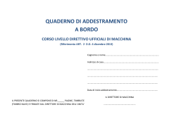 quaderno di addestramento a bordo - Capitanerie di porto
